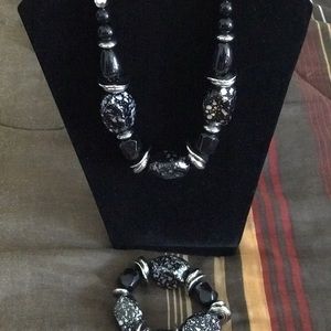 Necklace, bracelet and earrings set. Never worn!